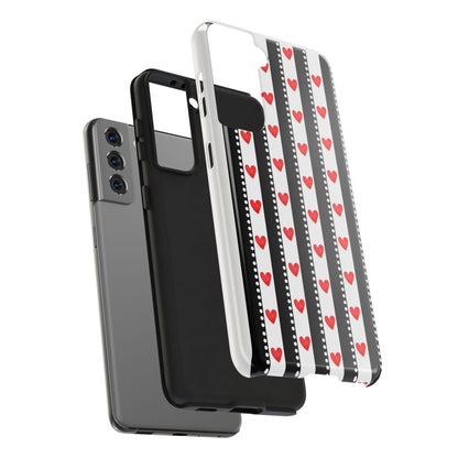 Heart Stripe Tough Phone Case