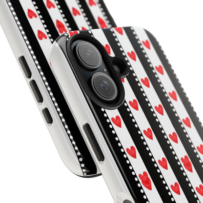 Heart Stripe Tough Phone Case