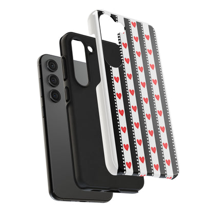 Heart Stripe Tough Phone Case