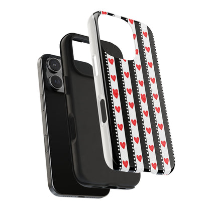 Heart Stripe Tough Phone Case