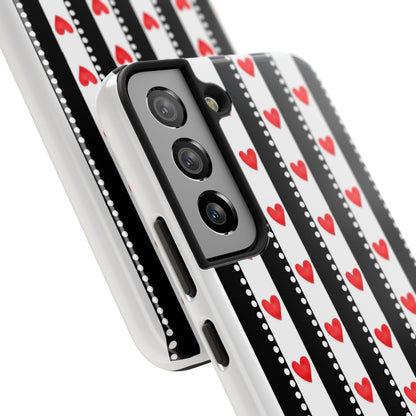 Heart Stripe Tough Phone Case