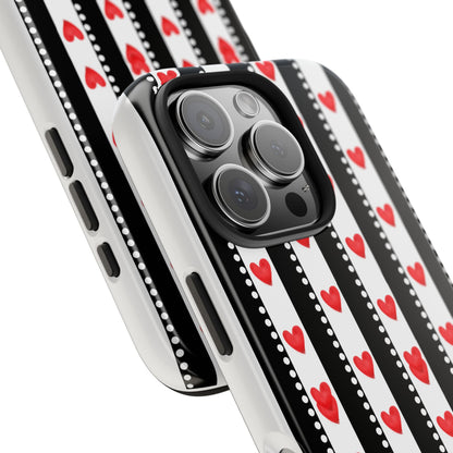 Heart Stripe Tough Phone Case