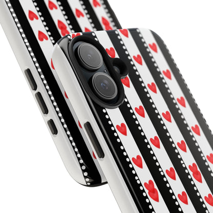Heart Stripe Tough Phone Case