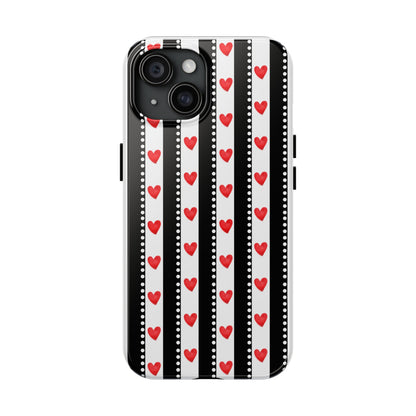 Heart Stripe Tough Phone Case