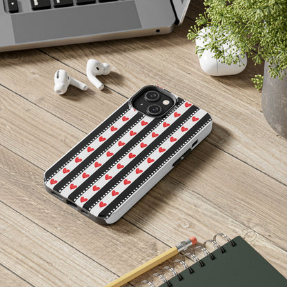 Heart Stripe Tough Phone Case