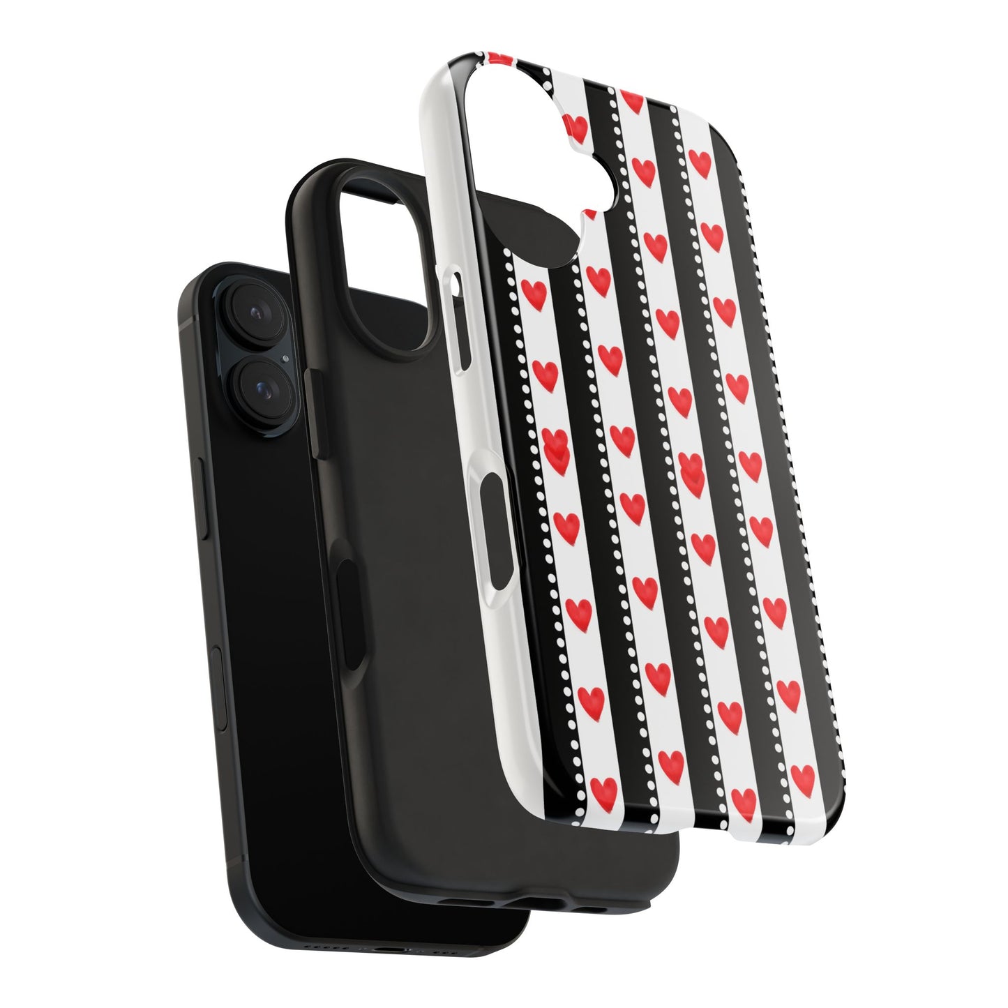 Heart Stripe Tough Phone Case
