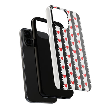 Heart Stripe Tough Phone Case