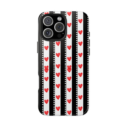 Heart Stripe Tough Phone Case
