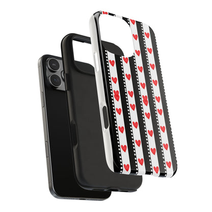 Heart Stripe Tough Phone Case