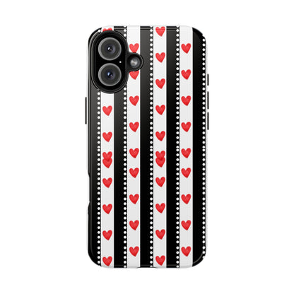 Heart Stripe Tough Phone Case